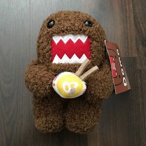NWT Domo With Ramen Noodles Bowl Plush 6.5" Japanese Pop Culture Icon